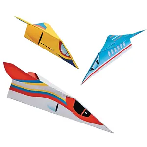 11" Classic Build-Your-Own Multicolor Paper Airplanes - 24 Pc.