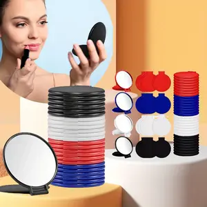 24-Pack Round Travel Hand Mirrors, Portable Compact Wallet Mirrors, Multi-Pack Home Supplies for Travel, Party Gifting