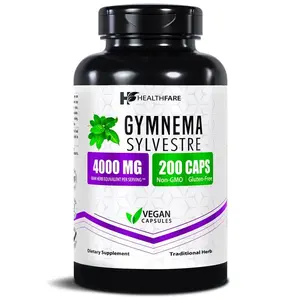 Healthfare Gymnema Sylvestre Capsules 4000mg | 200 Vegan Capsules | Herbal