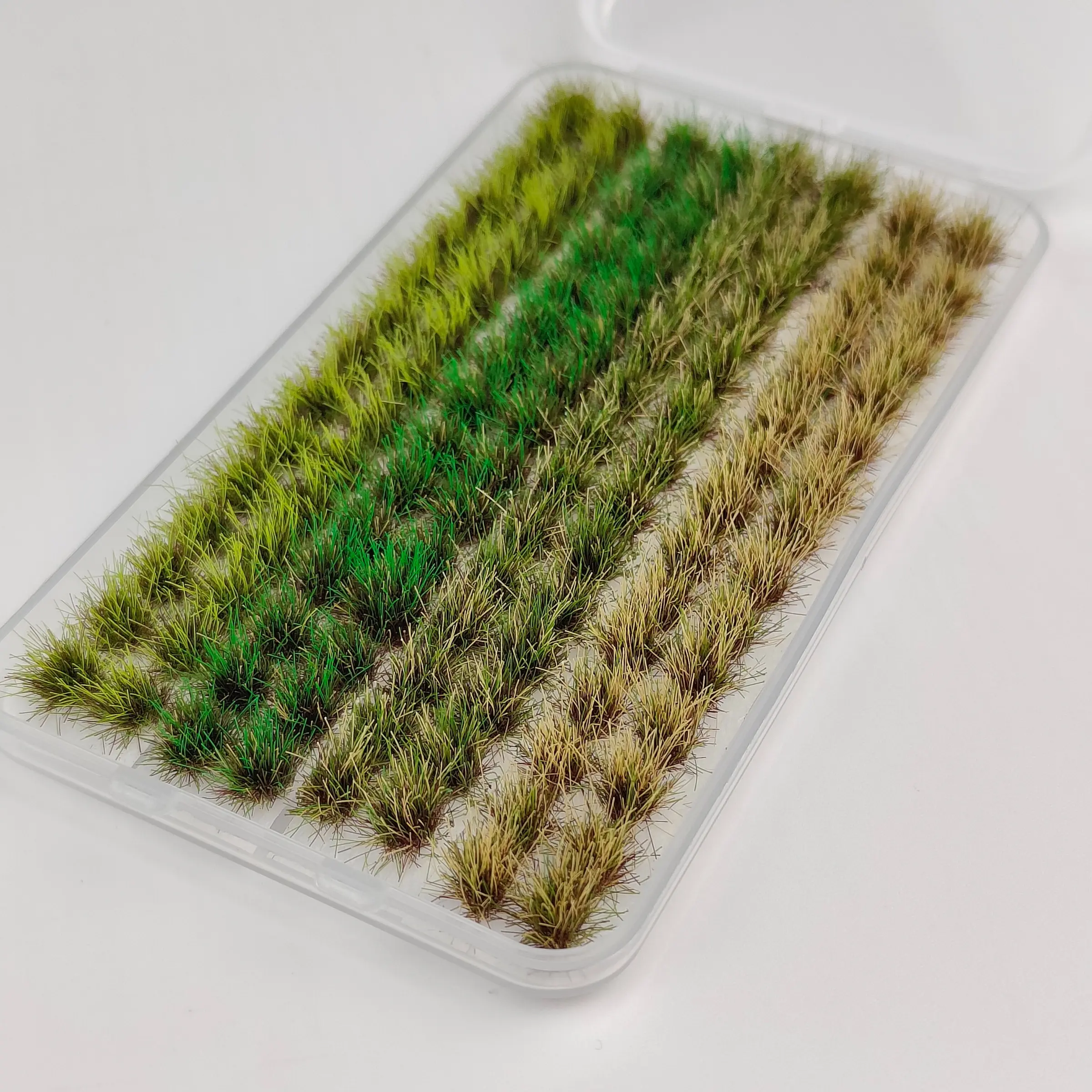 120pcs Mixed Color Static Grass Cluster Model, Train Landscape Building Sand Table Simulation Grass Bundle DIY Handmade Material Faux Greenery Plants Artificial Grass Plant