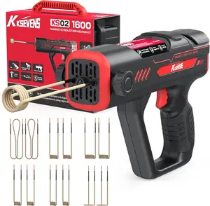 KSEVENS KS02 1600W Magnetic Induction Heater Bolt Removal Tool 110V Handheld with 12 Coils for Rusty Screw Removing Fast Heating Ergonomic Grip Portable Kit, Chrismas Gift
