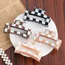 4 Pcs Hair Claw Clips for Thick & Long Hair, Matte Finish Non-Slip Rectangular Hair Clips for Women, Hairstyle Accessory, Decorative Hair Accessories, Checkered Pattern Fall & Winter Hair Accessories for Vacation Outfits, Hair Claw Set