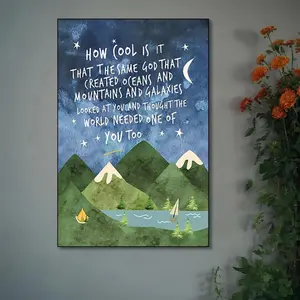 Frameless Canvas Painting: Same God Creation, Inspirational Quotes - Nursery Wall Art Prints, Home Decoration, Living Room & Bedroom, Gift for Him or Her - Out of the Box Ornaments Artistic Photo