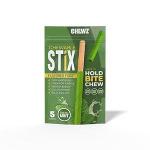 CHEWZ Chewable Stix — Flavored Birchwood Fidget Tool, 5-Pack | Sugar Free, Non-Electronic