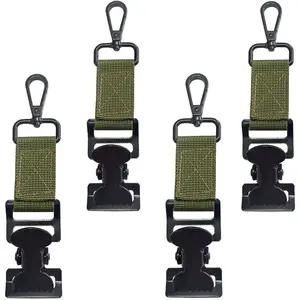 Glove Holder Clip Grabber for Work, Rescue Firefighter Turnout Gear With Alligator Clip, Utility Strap 4 Pieces