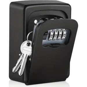 Home Wall Mounted Key Box, Waterproof Secure Key Lock Box with Password, Large Capacity Outdoor Key Lock Cabinet, Key Storage