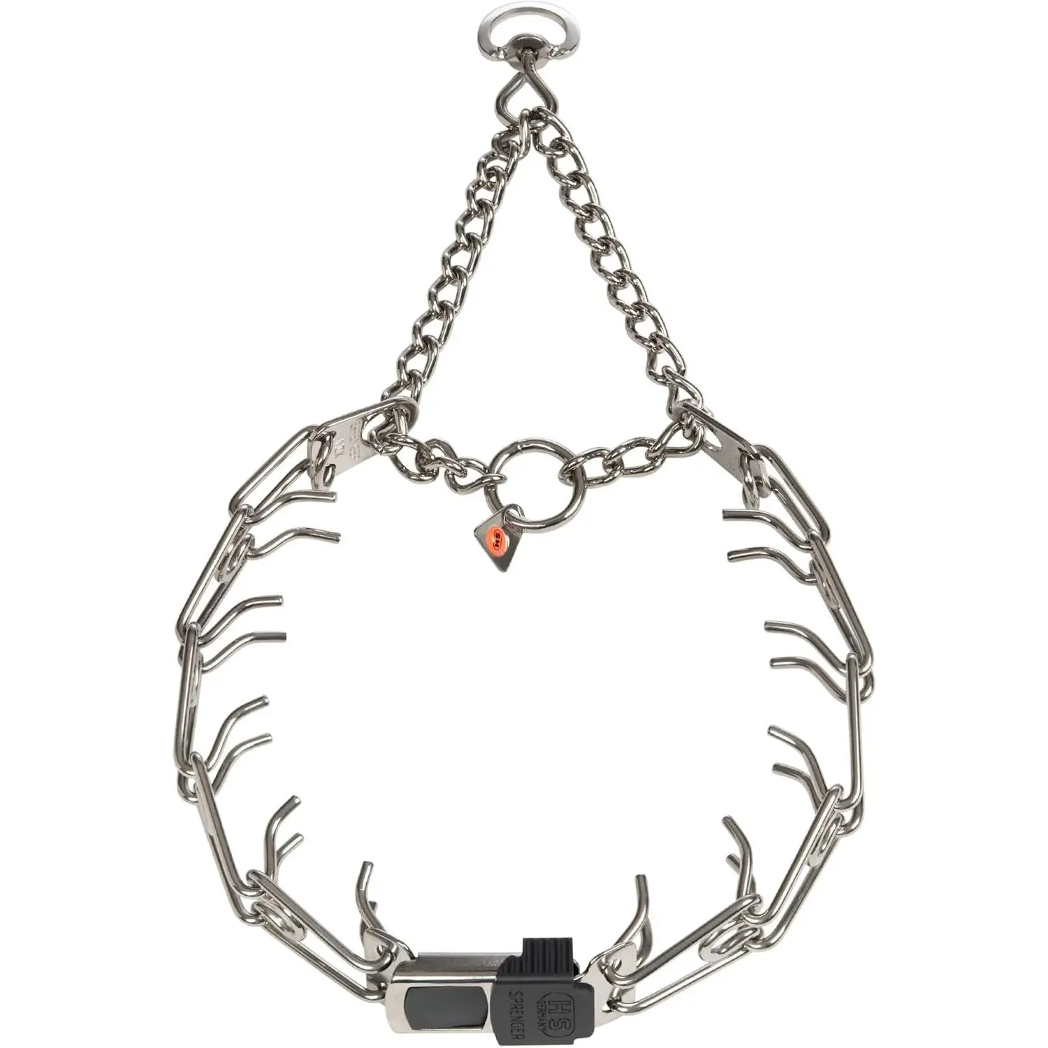 Herm Sprenger Dog Training Prong Collar with Quick Release Cliclock Buckle and Swivel Ring Adjustable Length German Made Stainless Steel Collar for Small to Medium Dogs
