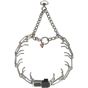 Herm Sprenger Dog Training Prong Collar with Quick Release Cliclock Buckle and Swivel Ring Adjustable Length German Made Stainless Steel Collar for Small to Medium Dogs