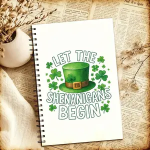 A St. Patrick's Day Themed Notepad with A Four-leaf Clover Design, Dotted Notebook, Perfect for School, Work, and Taking Notes. It Makes A Great Birthday Gift for A Close Friend and An Anniversary Surprise for Her.