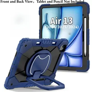 Spin & Draw! 360° Rotating For iPad Air 13" Case (M2/M3/M4) – w/ Pencil Holder & Adjustable Stand