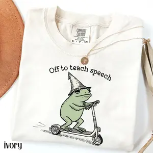 Speech Therapist Shirt SLP Comfort Colors Communication Specialist Your Words Matter Tee Frog Scooter Gift For Speech Language Pathologist