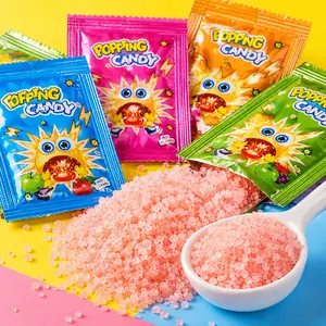 100 Bags Mixed Fruit Pop Rocks Popping Candy, Fizzy Crackling Sweets, Bulk Novelty Snacks for Birthday Halloween Party