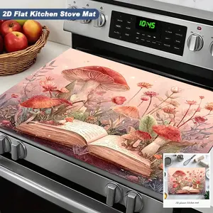 Dream Forest Mushroom Oven Mat, Kitchen Heat Resistant Pad, High Temperature Non-Slip Mat, Protects Countertop, Adds Home Comfort