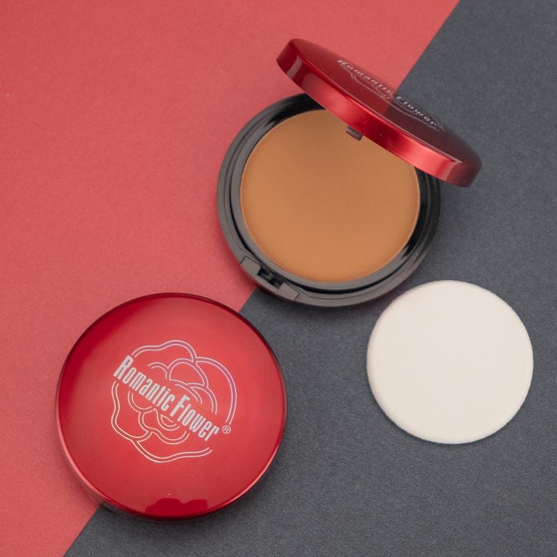 6 Shades Dark Matte Pressed Powder, Face Makeup Beauty Powder Cake Waterproof Long Lasting Skin Friendly Contour Compact Powder