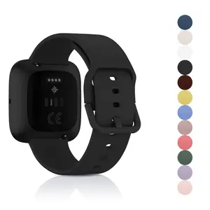 Waterproof Bands Compatible with Fitbit Versa 3 / Fitbit Versa 4 / Fitbit Sense/Sense 2 /Fitbit versa 1/2 Bands, Classic Soft Sports Replacement Wristbands for Women Men