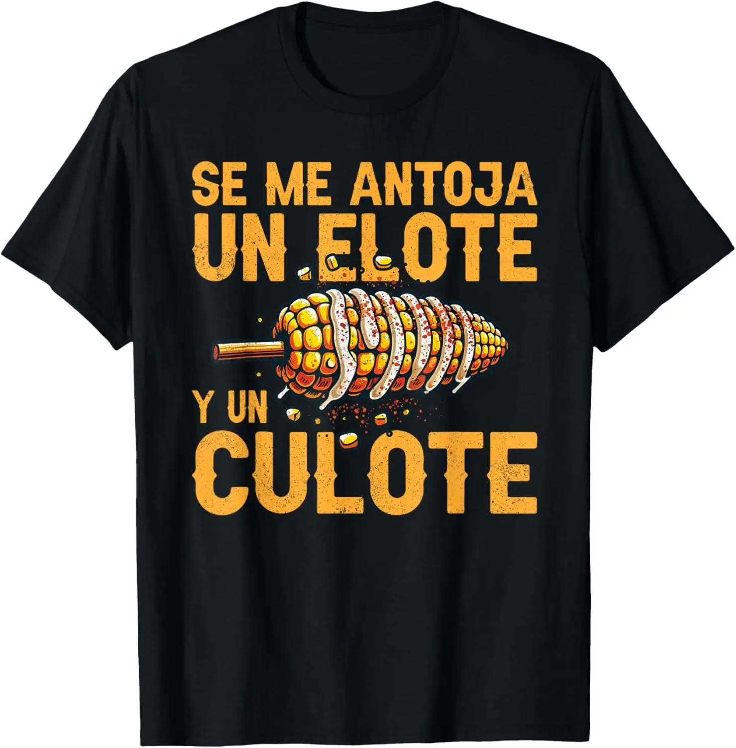 Women's 100% Soft Cotton Short Sleeve Casual Round Neck Fashion T-Shirt, Comfortable Fabric, Funny Spanish "Se Me Antoja Un Elote Y Un Culote" Corn Lovers Graphic, All Seasons Fit, Machine Washable