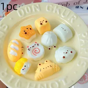 Mini Realistic Burger Bread Hanging Toy, Stress Relief Squeeze Fun, Creative Relaxing Plaything, Food-Themed Novelty Item