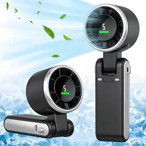 Portable Handheld Turbo Fan, 5 Gear Wind, Battery Operated, Up to 13 Working Hours Rechargeable Fan, 3 IN 1 Hand Fans with Air Turbo Tech Cooling Fan for for Travel, Beach, Outdoor