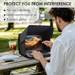Outdoor Laptop Sunshade Privacy Cover, Foldable Portable Protection Case, Essential Accessory for Outdoor Use, Durable & Lightweight Design