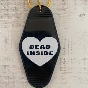 DEAD INSIDE CAMPER KEYCHAIN