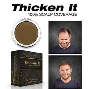 Thicken It 100% Scalp Coverage Hair Powder - Talc-Free, Water Resistant Hair Loss Concealer, Thicker Than Hair Fibers & Sprays