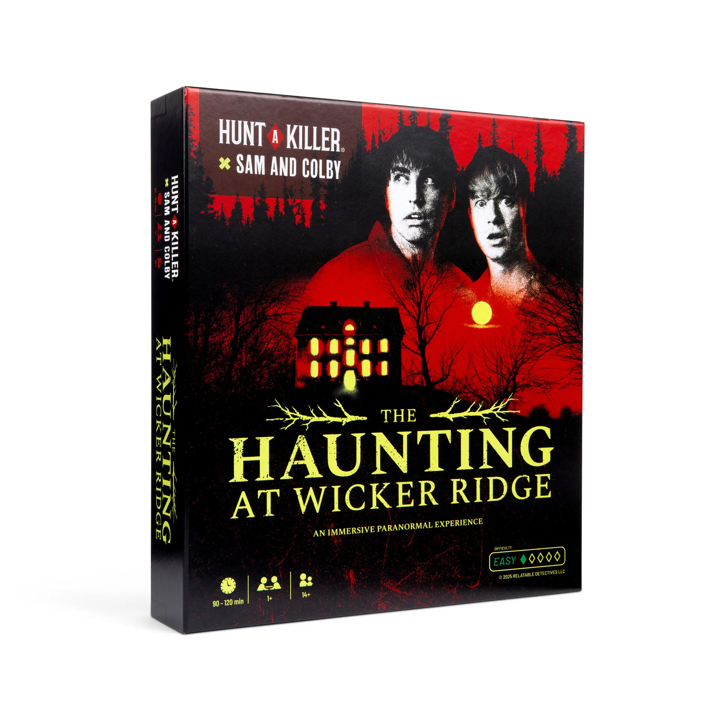Hunt A Killer x Sam and Colby: The Haunting at Wicker Ridge – Paranormal Mystery Board Game, 90–120 Min Gameplay, Ages 14+ Hunt A Killer x Sam and Colby: The Haunting at Wicker Ridge – Paranormal Mystery Board Game, 90–120 Min Gameplay, Ages 14+