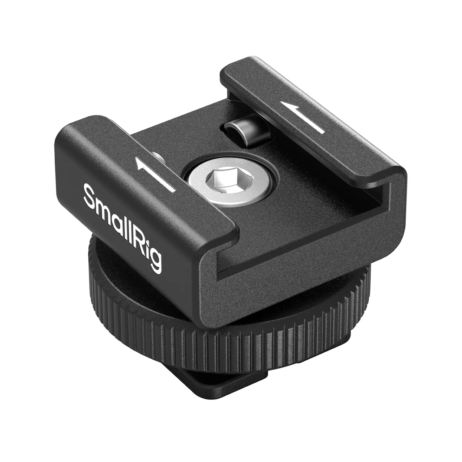 SmallRig Cold Shoe Mount Adapter for Wireless Microphone, for DJI Mic / Mic 2, for RODE Wireless Go II, for Saramonic BLink 900 B, for Hollyland C1, with 1/4"-20 Threaded Hole, Anti Drop Design - 4822, Filming, Aluminium