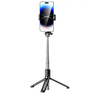 Phone Selfie Stick Tripod Mini Handheld Bluetooth Fill Light Anti-Shake Extendable Travel Portable Live Streaming Stand