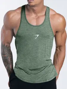 Men's Summer Quick-Dry Running Sports Tight Vest Muscle Fitness Shirt Sleeveless Cycling Halter Top, Athletic Workout Gear