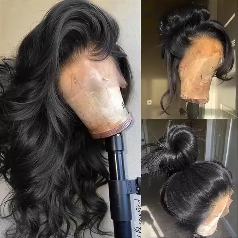 Bling Hair Women's Remy Human Hair Wig - 12-36 Inch Body Wave, 13x4/13x6/360 HD Transparent Lace Frontal, Pre-Plucked, Full Density, Natural Black, Pre Styled, Dye-Bleach Ready, Restyle & Dye 360 Lace Wig