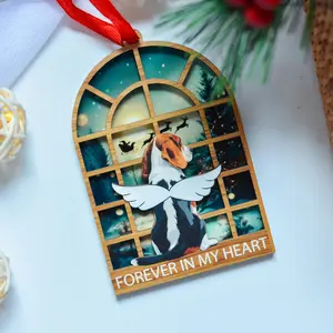 Beagle Dog Christmas Ornament, for Beagle Lover, Dog Mom Dad, Beagle Memorial Ornament Gift for Loss of Dog Tree Decor