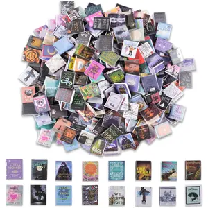 300 Pcs Mini Books Sets, Miniature Book Model for Anxiety Bookshelf, 1:12 Mini Dollhouse Accessories for DIY Creative Decorations