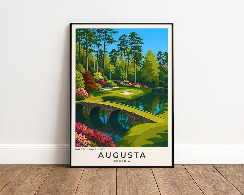 Augusta Golf Poster - 12th Hole Golf Wall Art
