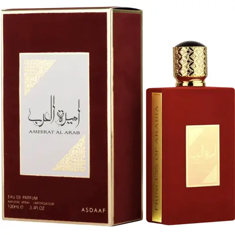 Lattafa Asdaaf Ameerat Al Arab Eau de Parfum Spray for Women, 3.4 Ounce Long Lasting Floral Fragrance