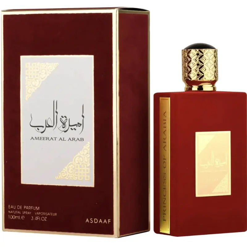 Lattafa Asdaaf Ameerat Al Arab Eau de Parfum Spray for Women, 3.4 Ounce Long Lasting Floral Fragrance