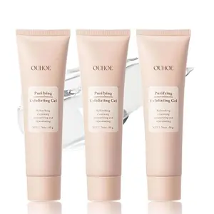 OUHOE Purifying Exfoliating Gel Multi-Pack - Gentle Hydrating Moisturizer, Soothing Cleansing Scrub for Face & Hands, Alcohol-Free, All Skin Types, 68g(50ml) Daily Skincare Product, Hydrate