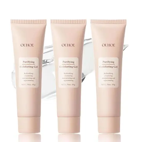 Gentle Exfoliant Gel Scrub - 68g Compact Size Facial Cleanser, Non-Toxic Alcohol-Free, Hydrates, Softens Rough Tired Skin, Fixes Clogged Pores, Easy to Carry Skincare for Adult Face & Hands (All Skin Types)