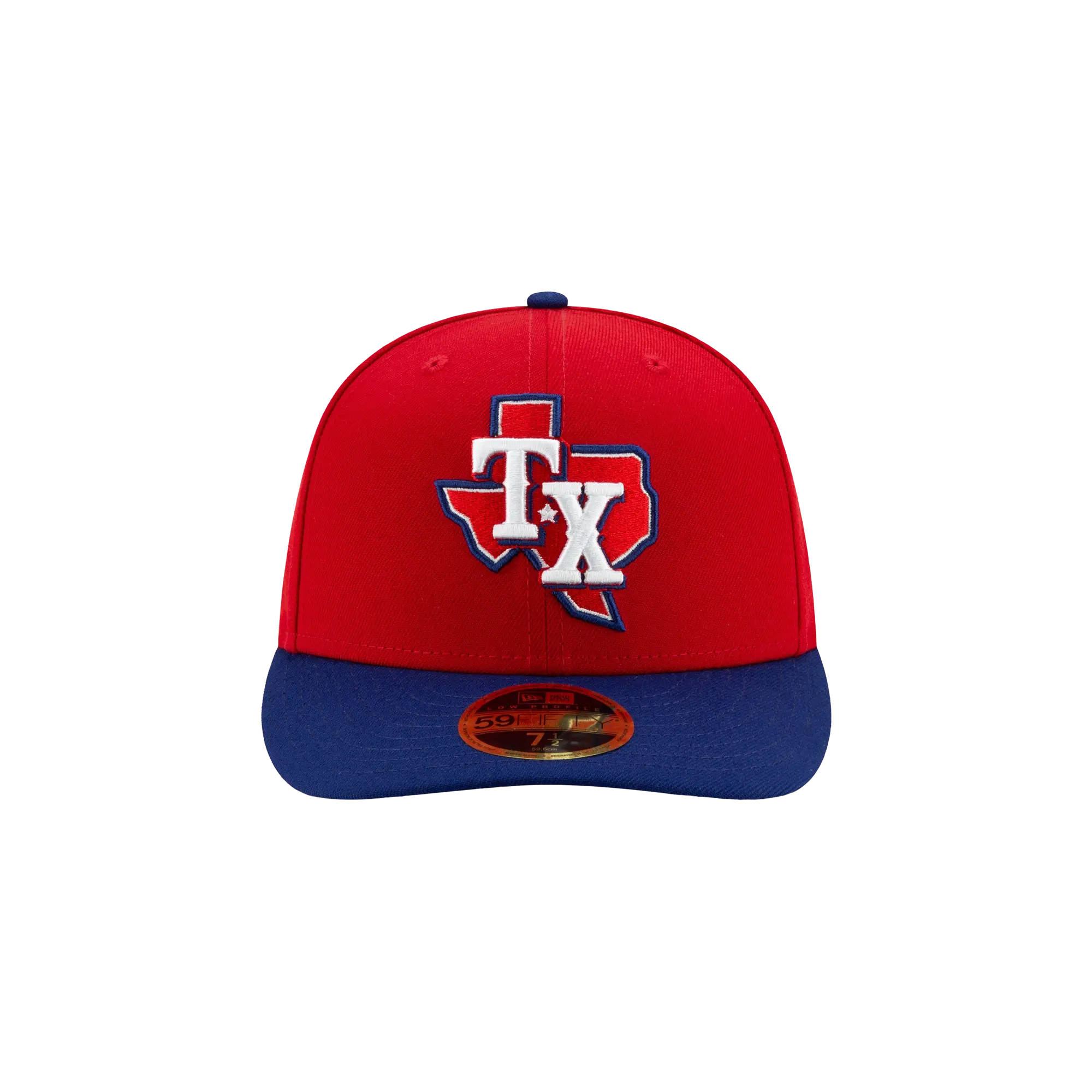 59FIFTY Texas Rangers 2020 Alt3 Low Profile Authentic Fitted Hat "Red / Blue - Brim" NE1034