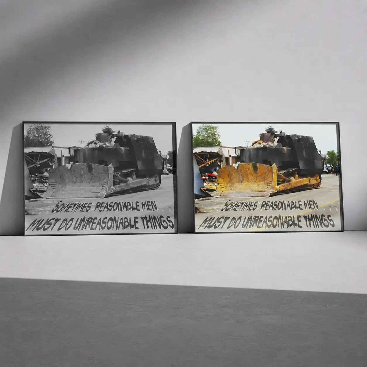 [NO FRAME] Heemeyer Demolition Inc Poster, Vintage Graphic Marvin Heemeyer Wall Art, Heavy Equipment Print, Gift For Him, MADE IN USA