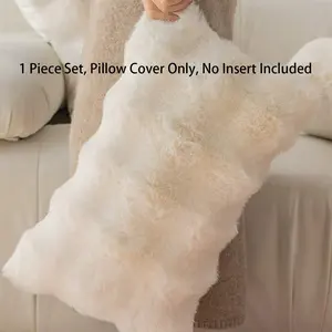Thick Plush Pillow Cover 18.9x29.13 Inches Deep Soft Neutral Decorative Cushion Case, Bohemian Style Sofa Pillowcase for Bedroom, Cushion Slipcovers