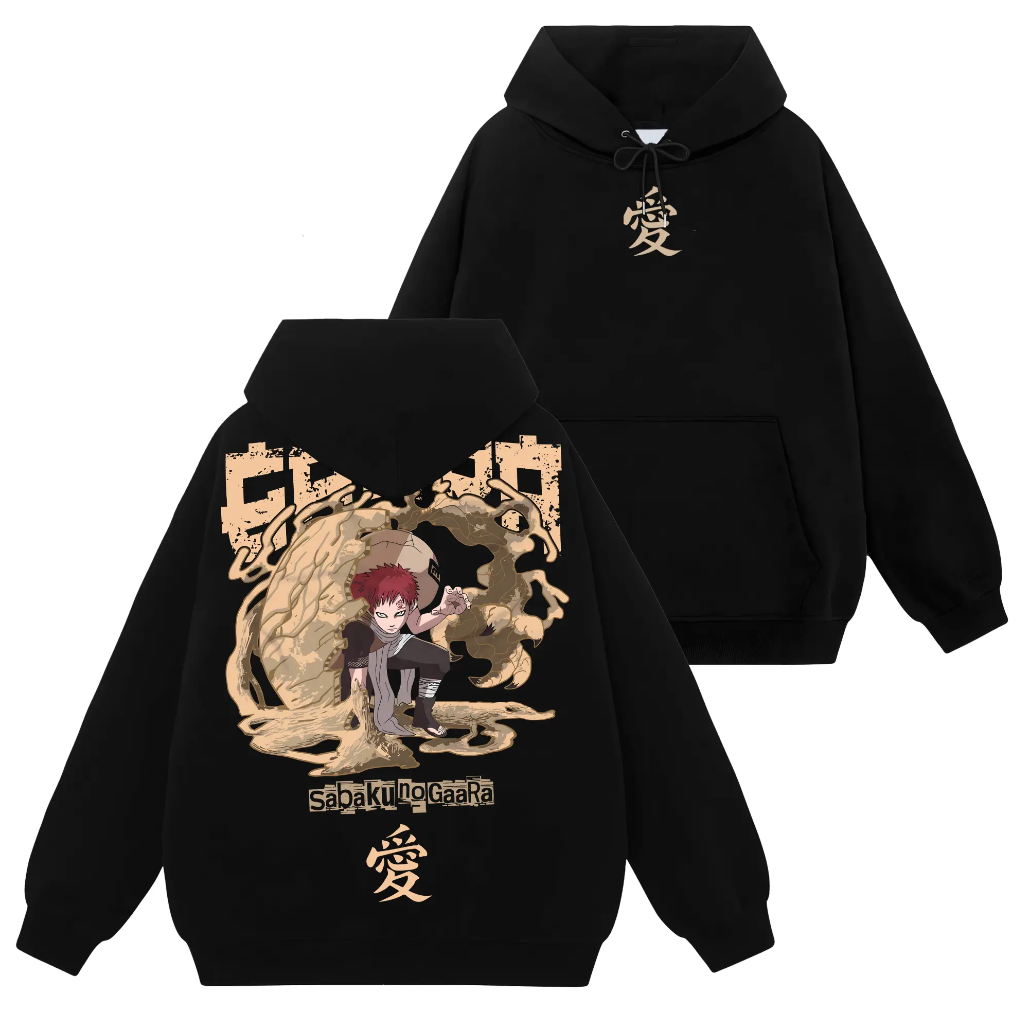 [Shinobi Shop] Limited Gaara Kazekage Hokage Shukaku - Naruto Shippuden #174 Hoodie T-Shirt Sweatshirt, Retro Vintage Unisex Graphic 90s Cotton, Gift For Wibu, Anime Manga Y2K Streetwear