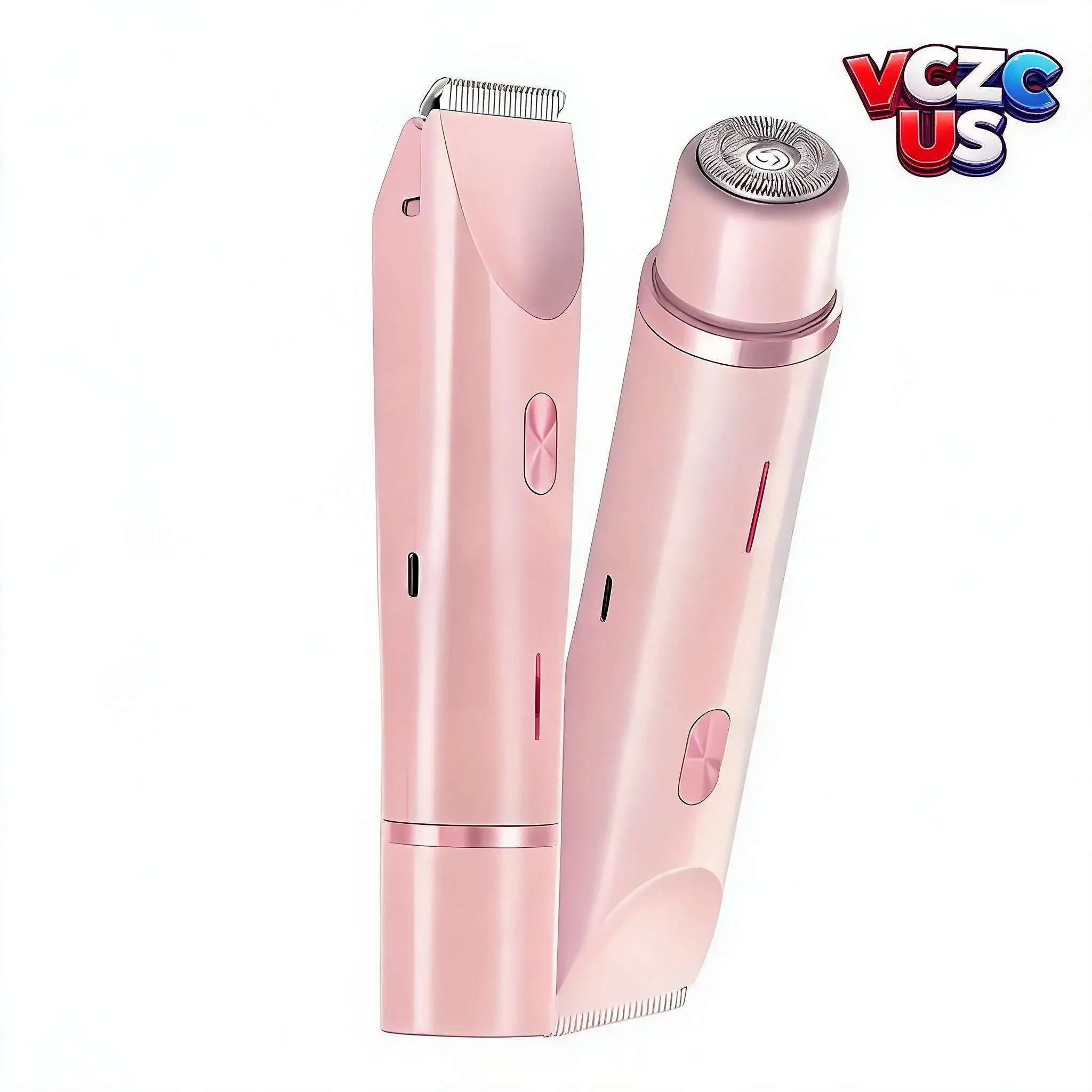 Dual Head Shaver for Women, Bikini Trimmer & Facial Hair Remover, 2-in-1 Electric Razor for Bikini Line, Underarms, Legs & Face, Gentle Precision Blades, Skin-Friendly, Water-Resistant, Portable Rechargeable Grooming Tool