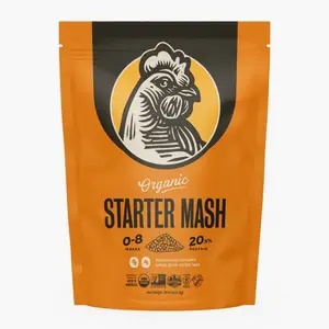 10LB Organic Whole Grain Starter Feed for Baby Chicks & Ducklings – Corn & Soy Free, 20.5% Protein