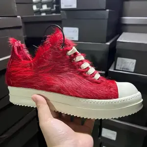 New Rick Owen Low Top Shoes Hairy