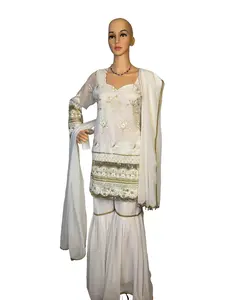 Women's Sequin 2-Piece Gharara Skirt Set - Light Aesthetic Workwear, Fashion Unique Design, Colorful Sequins, Elegance