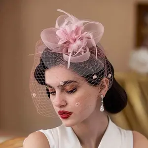 1pc Elegant Sheer Tulle Veiled Pillbox Hat - Simple & Fashionable Headpiece for Women, Multi-Color Options (Pink, Green, Blue, Purple, Black) - Perfect for Tea Parties, Ramadan, Mother’s Day, Back , Banquets - Ideal for Family & Friends