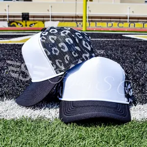 White Front Leopard Magna Pony® Mesh Foam Trucker Hat