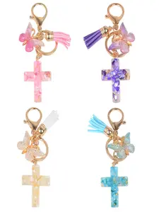 Resin Cartoon Cross Keychain, Keychain For Bags, Fun Ladies Handbag Charm, Cute Resin Accessory for Women, Stylish Bag Decoration
