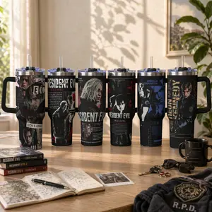 Leon S.Kenneddy 40 Oz Tumbler, Game Lover Must Have Resiident EviII 40 Oz Tumbler , The Perfect Tumbler For Fans, Best Gift For Holiday