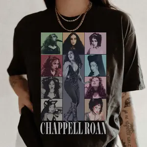 Chappell Roan Eras Tour Vintage Unisex Cotton T-Shirt - Vibrant Digital Print - Top Womenswear Check Lady Summer Streetwear Fabric Embroidered Tshirt